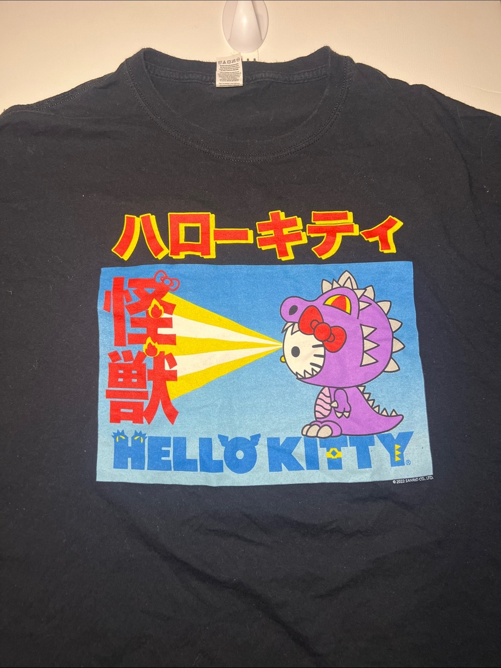 Hello Kitty Black Tee with Colorful Monster Graphic - Picture 2 of 5